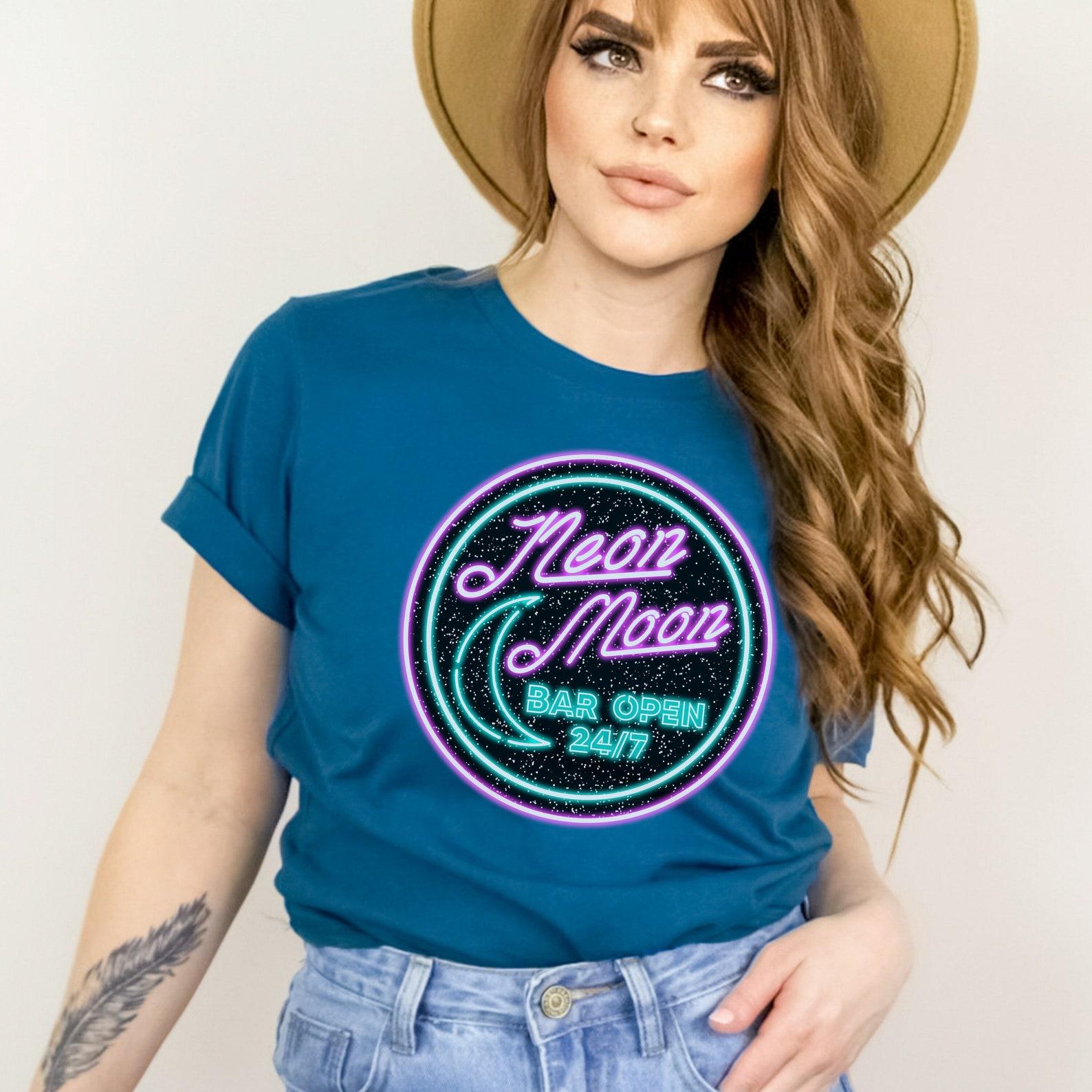 Neon Moon Retro Country Bar Tee 90s Western Yallternative Cowgirl Gift S