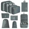 7-Piece Travel Storage Bag Set for Clothing and Luggage Organization