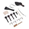 15 Stück Geigenzubehör-Set 3 4 4 4 Volle Größe Universal Ebenholz Metall Ersatzteile Set