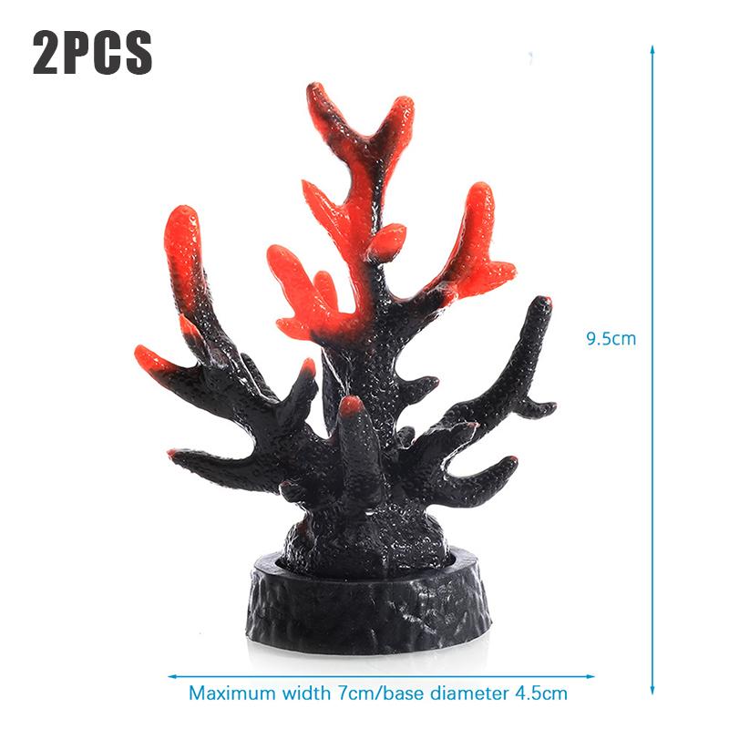 2Pcs Creative Simulation Mini Coral Reef Aquarium Ornaments Fish Tank Decorations Home Tank Landscape Decor Accessories Gifts