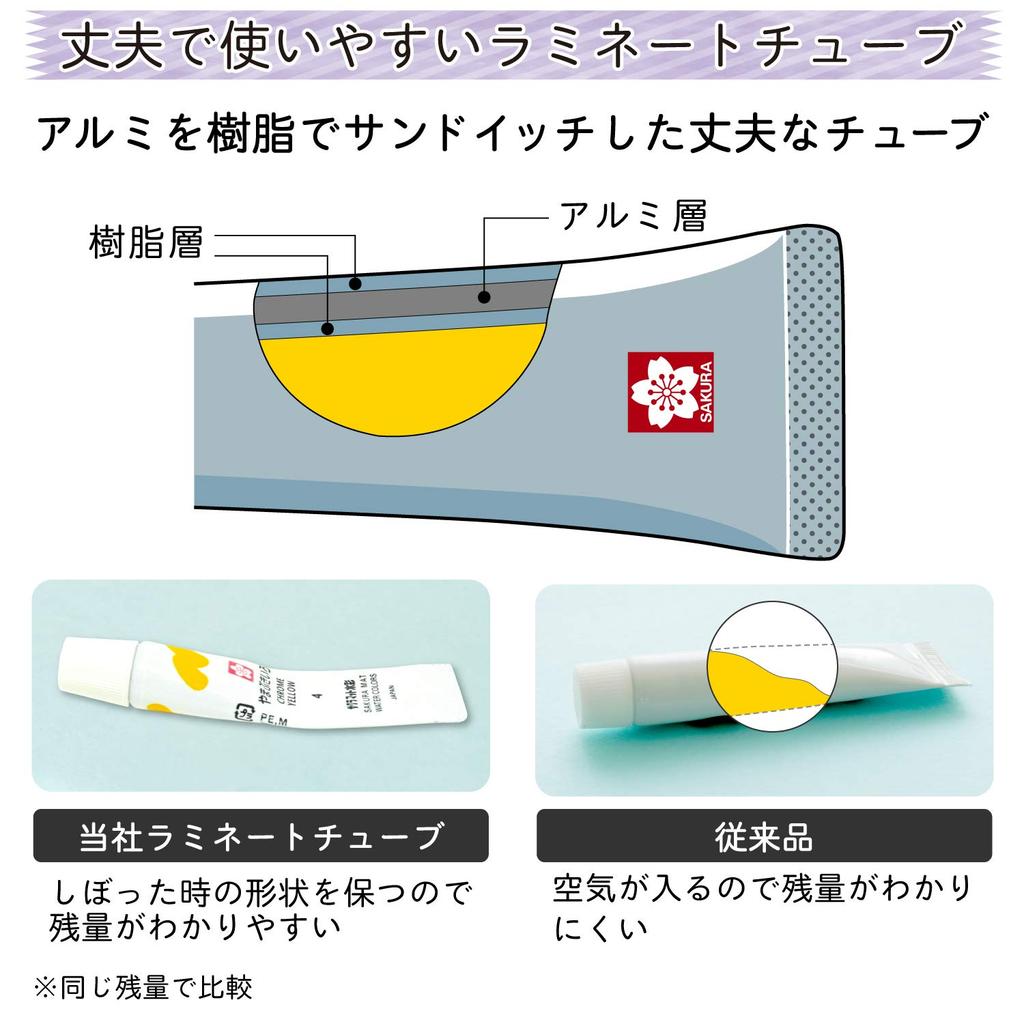 SAKURA Sakura Crepas Paint Matte Watercolor Laminated Tube 24 Color Set EMW24