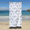 Superweiches Strandtuch, saugfähig und sandabweisend, leicht und schnell trocknend, tropisches Ozean-Kawaii-Design mit Pinguin