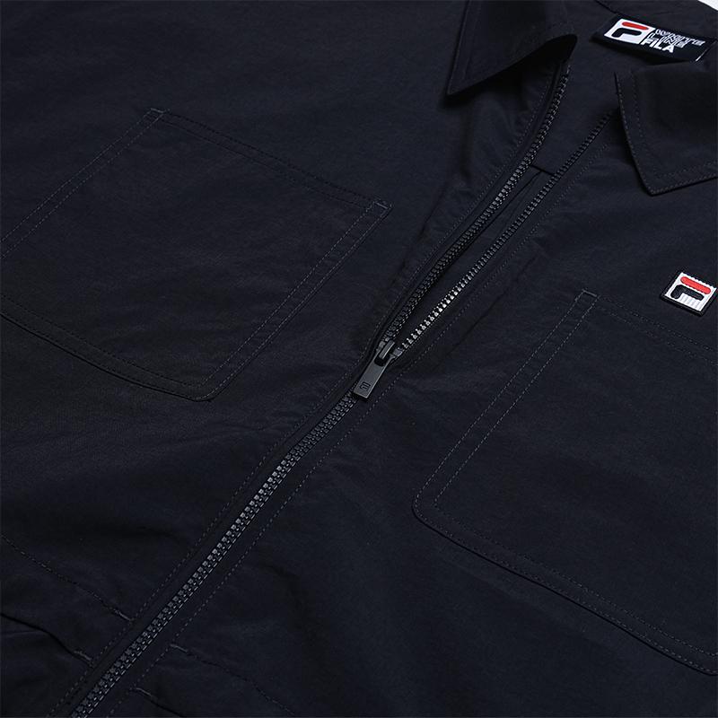 FILA Heritage Solid Woven Comfortable Simple Short Sleeve Dress Women dresses F11W638308FDB