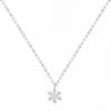 Gold-Plated Nickel Silver Snowflake Necklace for Women - Elegant Design with High-End Feel