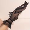 1 Pair Exquisite Lace Short Gloves - Breathable Elastic Design for Comfort-Perfect for Glamorous Tea Party, Night, Prom, Wedding