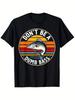 S Sei Kein Dummer Barsch Angel-Humor Grafik T-Shirt - Schwarz Lässiges Outdoor Rundhals-T-Shirt Mit Glatter Textur, Bequeme Sommerkleidung Für Angel-Ent