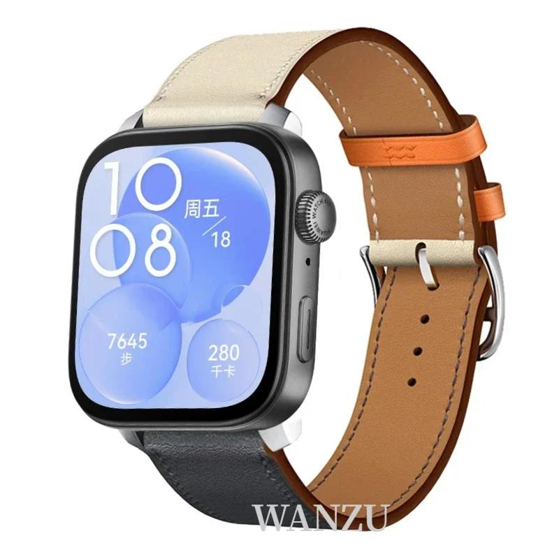 High-end Leather Strap For Huawei Watch Fit 5 Pro/4 Pro Sports Comfortable Breathable Bracelet Huawei Fit 5/4/3 Correa Accessory