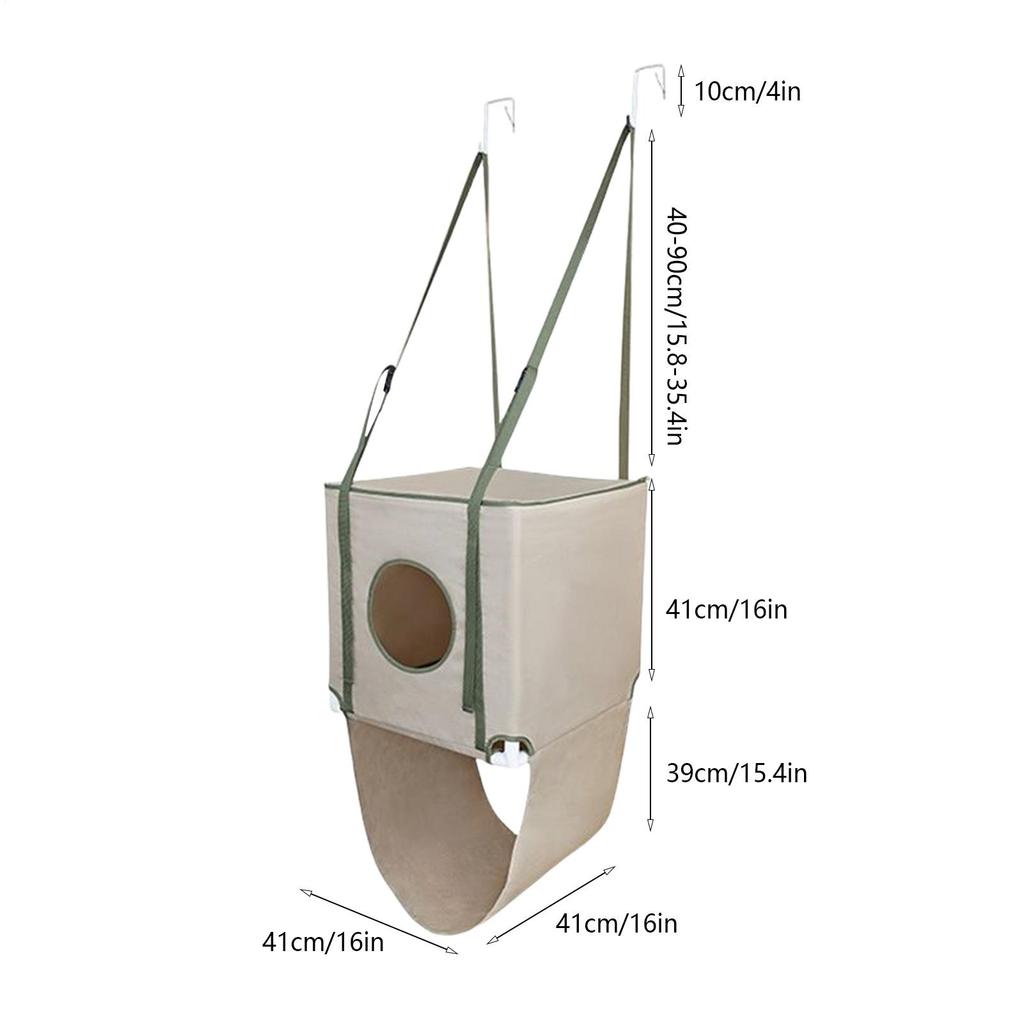Door-Mounted Cat Hammock Double Layer Adjustable Cat Climber Comfortable Breathable Removable Kitten Lounging Home