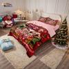 3pcs Christmas imitation relief K-Pop Demon Hunters printed coreless down comforter set multi size bedroom bedding decoration