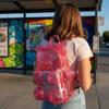 Ita Backpack Cute Bear Design Large Capacity Clear Display Bag Casual Shoulder Bag for Anime Fans Daily School Accessory