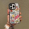 Creative Graffiti Cartoon iPhone16 Mobile Phone Case Apple 13promax Xiaohongshu Same 11 Silicone Protective Case