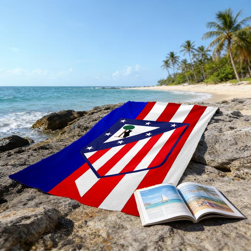 1pc Football Team (74) Beach Towel, Beach and Seaside Swimming Pool Equipment, Fashion Pattern, Rectangular, Travel Essentials
