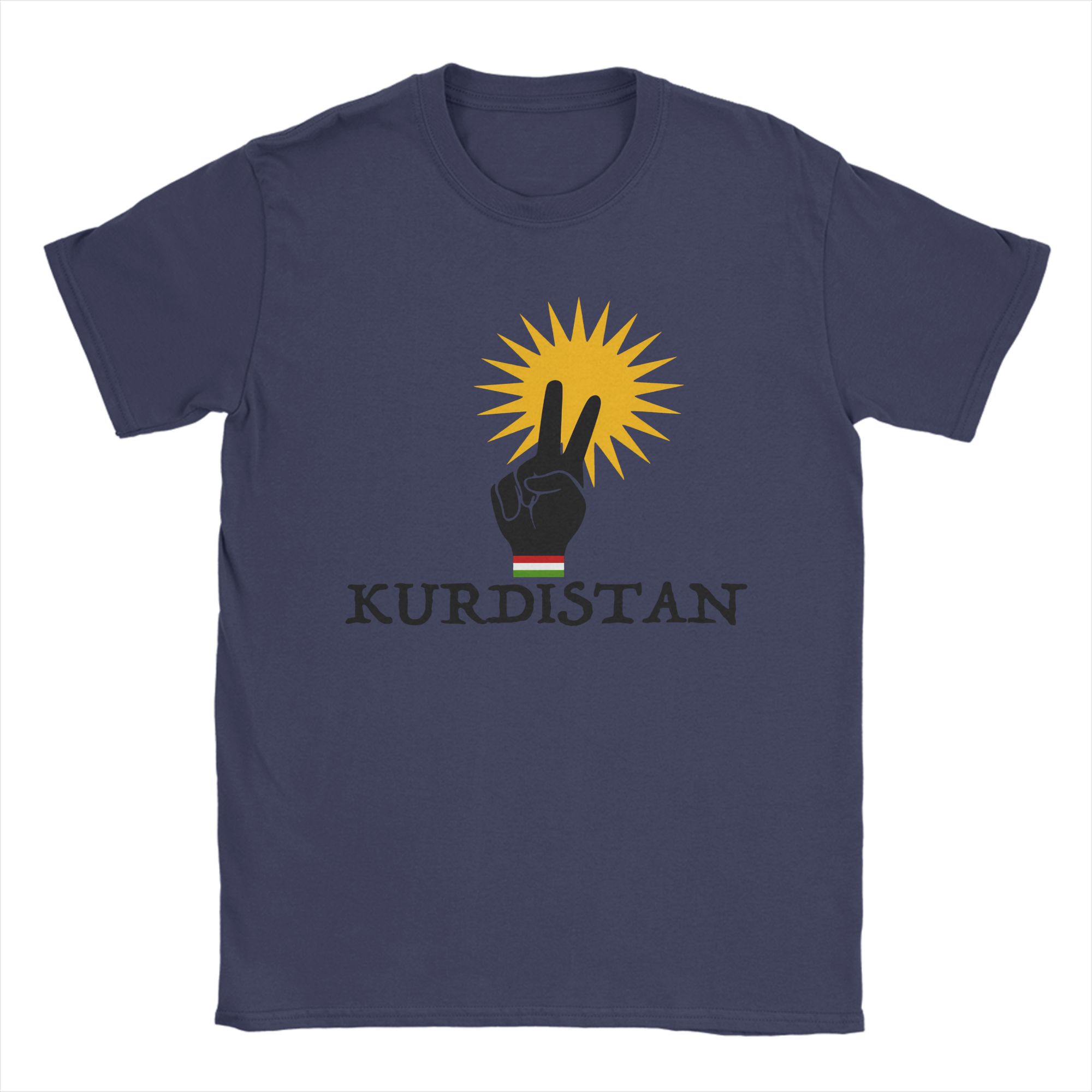 

Kurdistan Unisex T Shirt Awesome Tee Shirt Short Sleeve Crew Neck TShirt Pure Cotton Party Tops 4XL