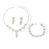 Multifunctional Crystal Flower Jewelry Set Earrings Necklace Bracelet Set Suitable for Daily Wear Women Accessories