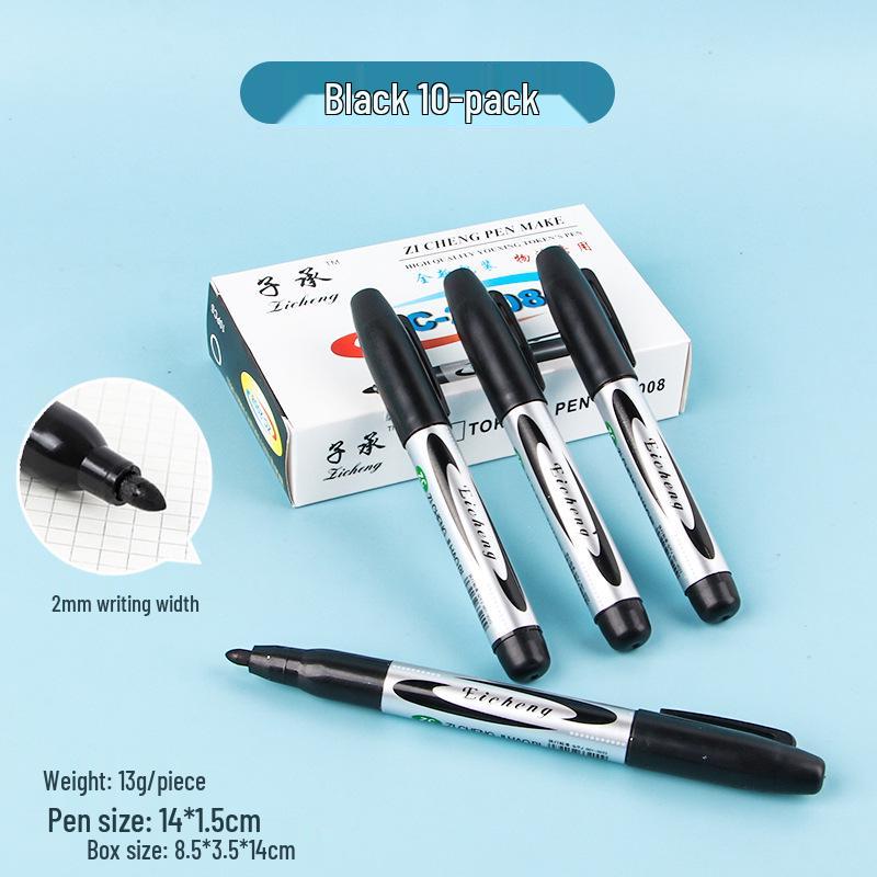 Refillable 700 Extra Bold Oil-Based Marker, Quick-Drying, Large Capacity, Big Tip, Blue/Black Pen