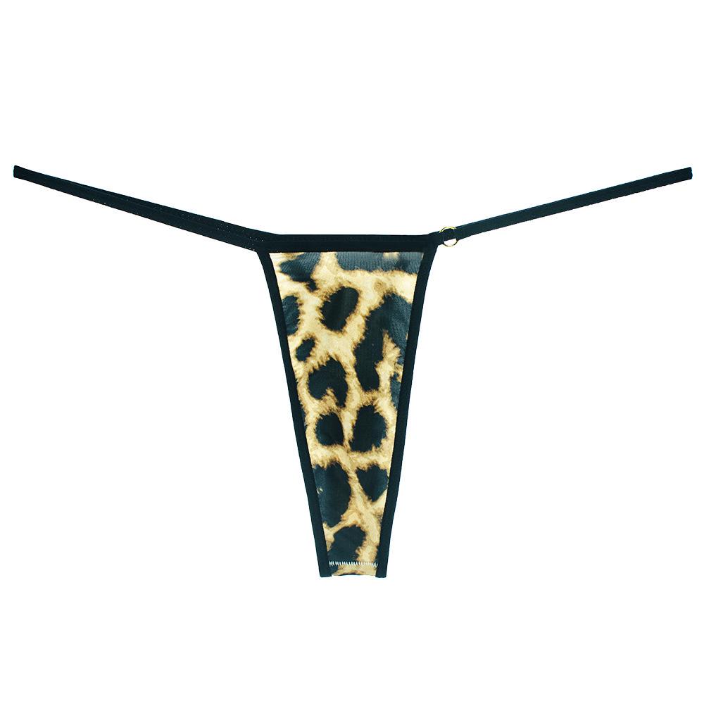 Tanga Seamless Attraente con Stampe Leopardo e Zebra, T-back, Biancheria Intima da Donna G012
