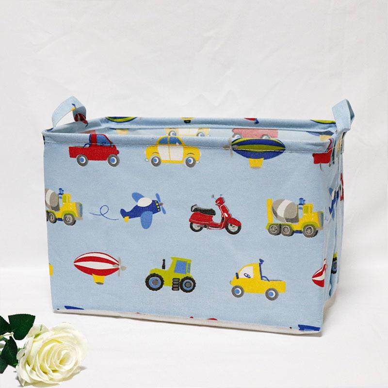 Large Capacity Foldable Storage Basket Household Waterproof Fabric Storage Box with Handle Rectangular Toy Organizer Storage Art
