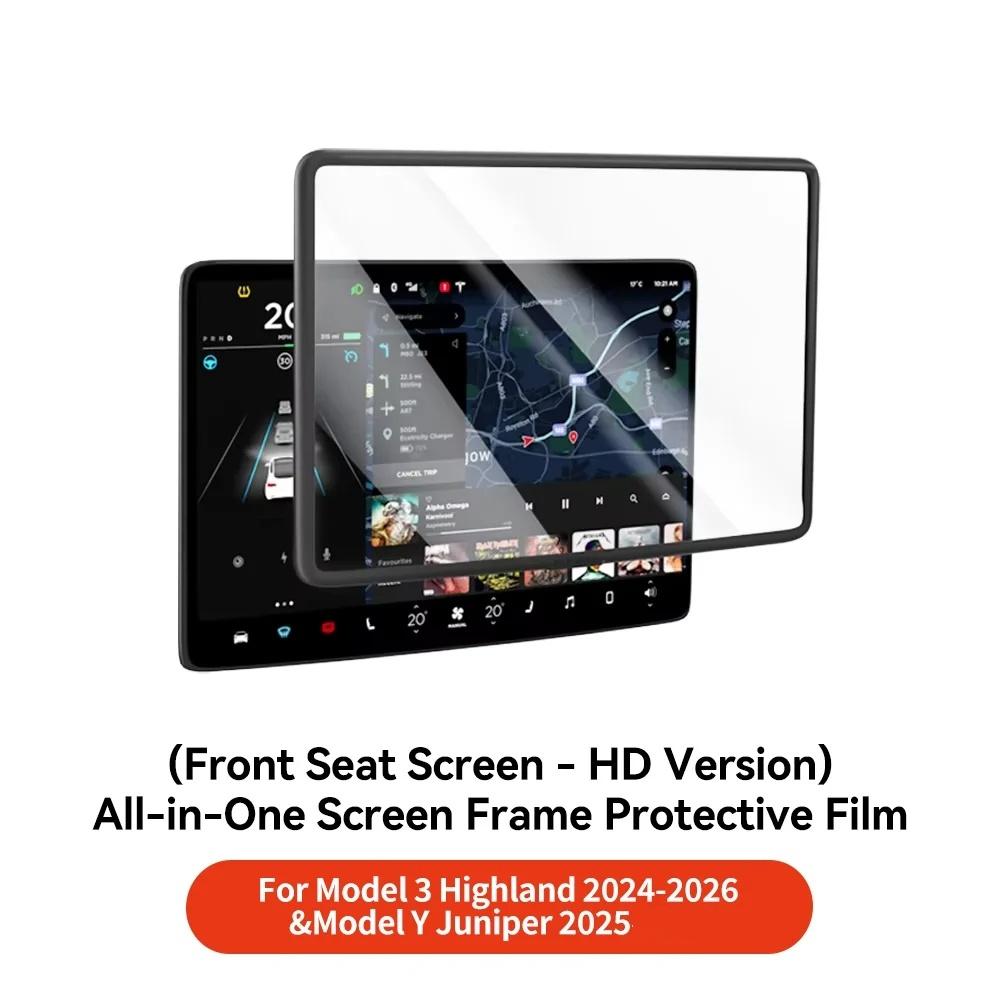YZ For Tesla Model 3/Y/YL Highland Juniper Center Control screen Tempered Glass Film Protector Matte HD with Border Protection