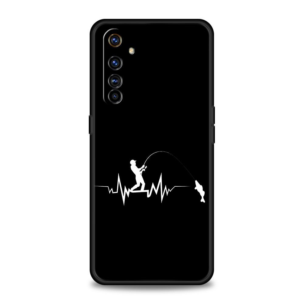 Fishing Heartbeat Phone Case For Realme 13 12 11 10 4G 9 8 5G 7 GT5 GT3 GT2 Pro Plus C21 C11 C25 C35 GT Neo 2 3 3T 5 Cover