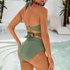 Women's High,waisted Bikini Cute Two,piece Swimsuit