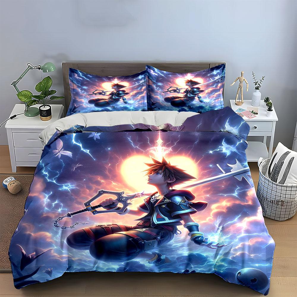 Character with Glowing Keyblade. Bedding Sets Duvet Cover Sets Duvet Covers Pillowcases(1*Duvet Cover 2*Pillowcases Without Duvet Insert)