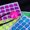 Round Neon Fluorescent Glass Rhinestones Pack: Hand-Sewn, Two-Hole, Flatback DIY Accessories