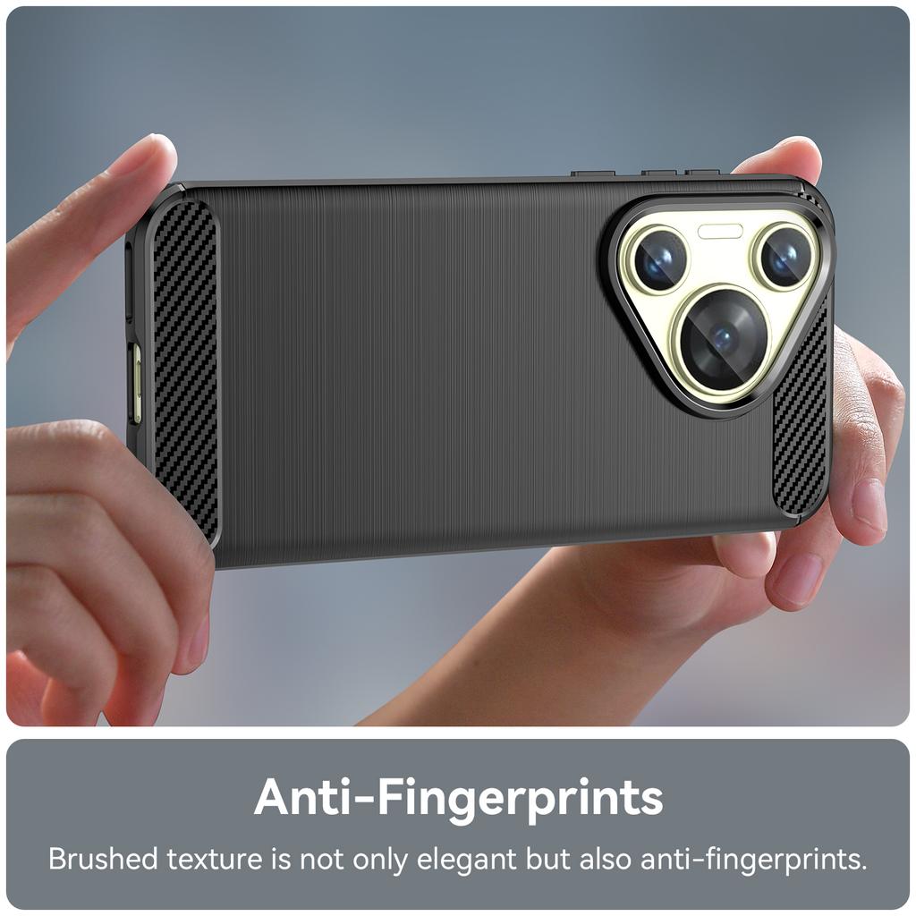 For Huawei Pura 70 Case Carbon Fiber Texture TPU Phone Cover