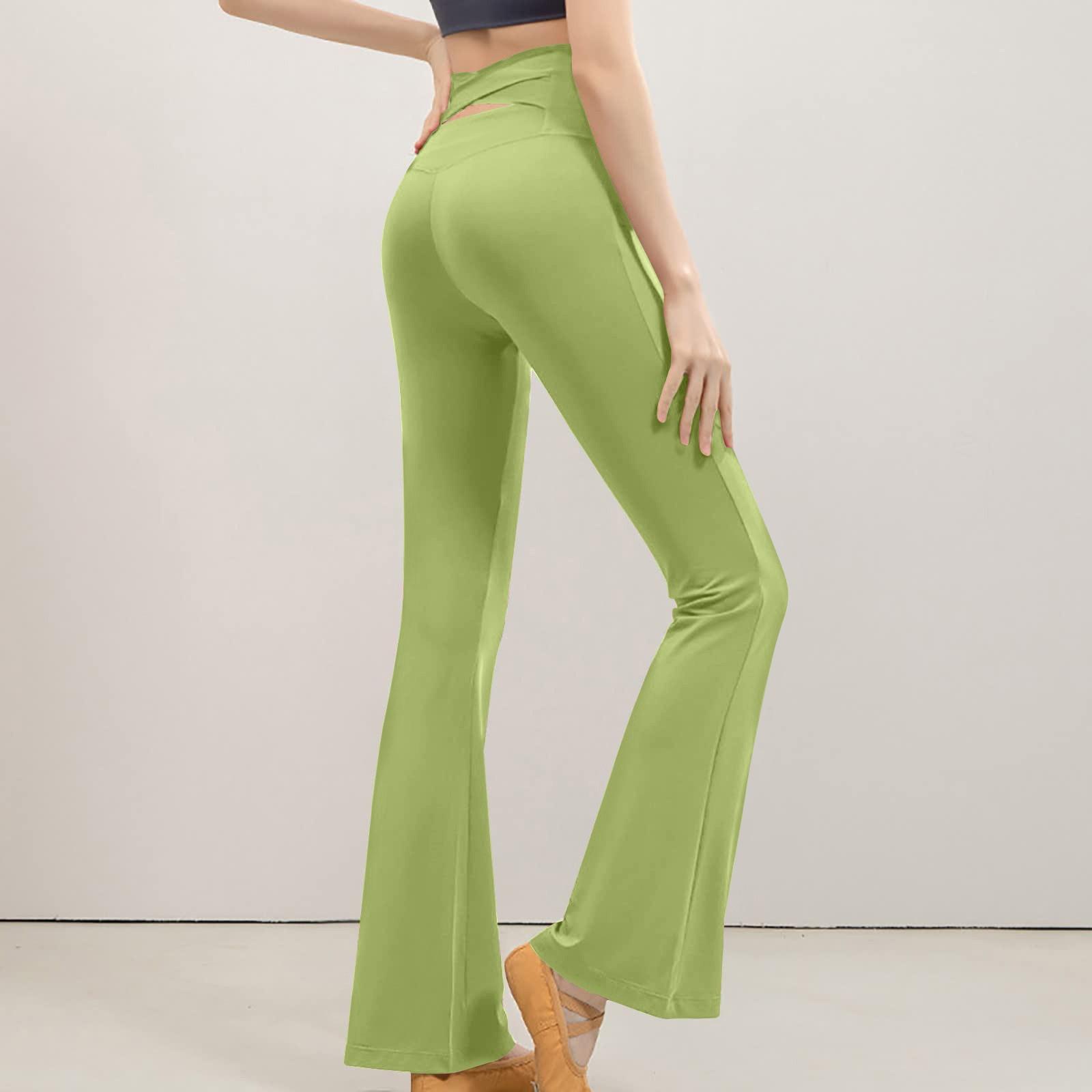 

Брюки для йоги для женщин с высокой талией, повседневные однотонные брюки для фитнеса с микро-динамиком, подтягивающие бедра L