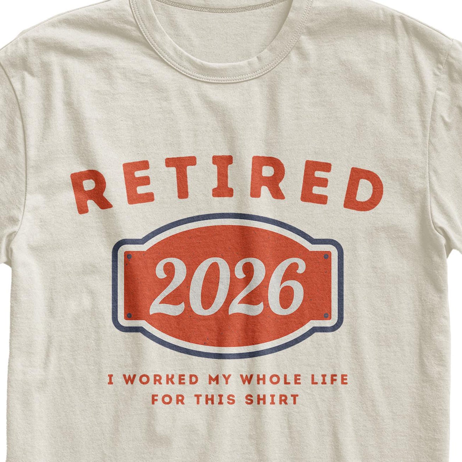 Retired in 2026 Shirt, Casual Retirement Graphic Tee M