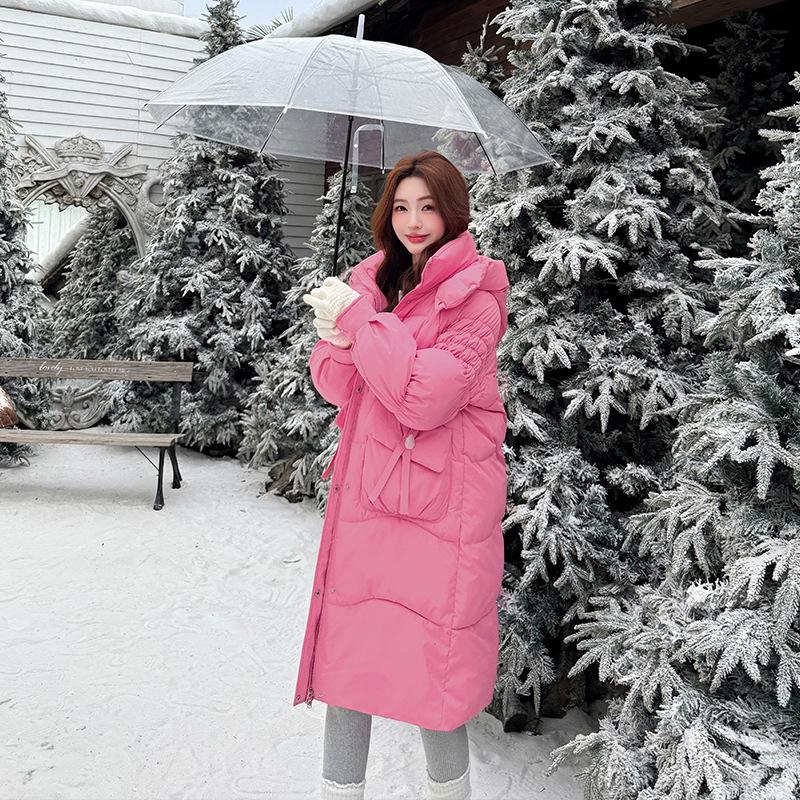 Women's New Mid-length Hooded Cold Lightweight Thickened Padded Warm Loose High-quality Fabrics Casual Sports Cotton Clothing