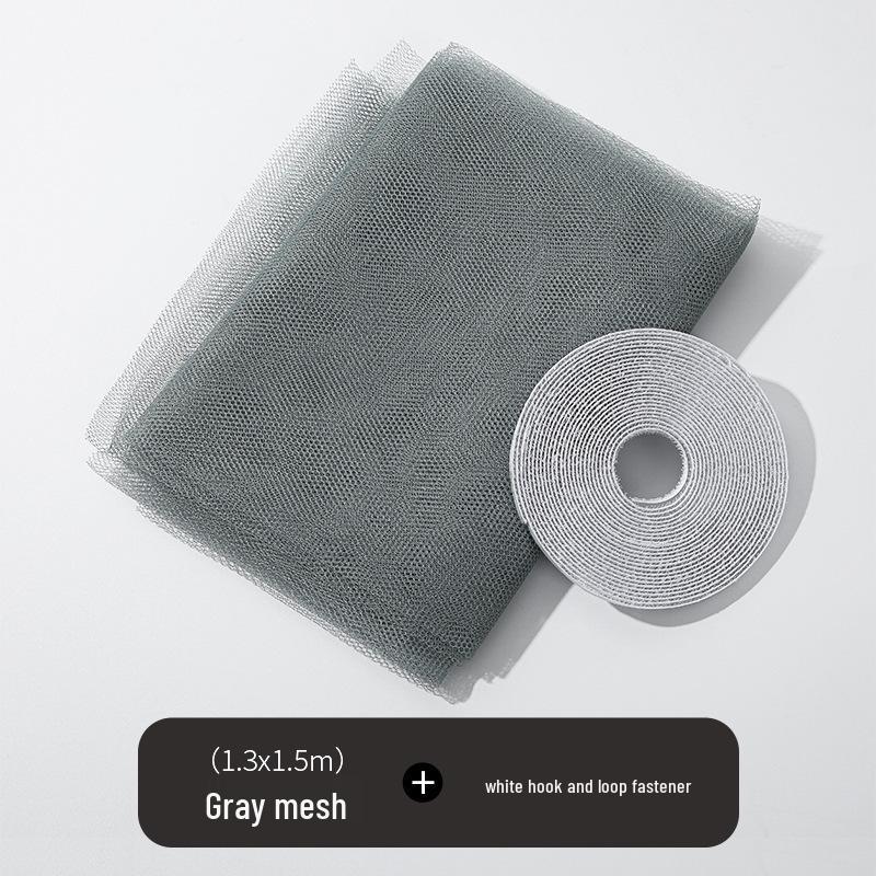Self-Adhesive Mosquito-Proof Polyester Window Screen Set - Thickened, Ventilated, and No-Punch Installation