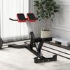 Height-Adjustable Roman Chair with Thick Padding. Made of Steel and PU. 126x70x67-84cm. Black