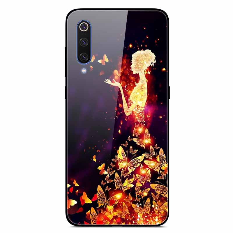 For Xiaomi Mi A3 Cases Luxury Tempered Glass Space Phone Covers for Xiaomi MI 9 Lite Case 9lite MiA3 Hard Back Shell Protective