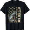 Reel Cool Dad Lachsangeln Camo Amerikanische Flagge Angler Geschenk Unisex T-Shirt