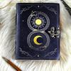 Celestial Sun & Moon Leather Journal: Ouroboros Serpent, Lockable Diary