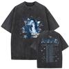 T-shirt Grafica Vintage Lavata Freya Skye Stars Align Tour Uomo Donna Estate Alta Qualità Moda Oversize Cotone