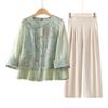 Yuzhaolin Women's New Chinese Style Breathable Chiffon Shirt