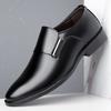 Autumn New Men's Business Dress Leather Shoes Men's British Pointed Toe Foot Cover Men's Shoes Men's Shoes 228