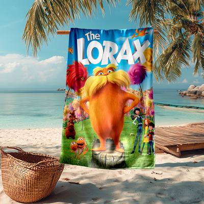 Ultra-Soft Beach Towel with The Lorax Theme,Ideal for Pool - Camping, Diving - Perfect Travel Essential, Vibrant Beach Towel.
