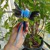 6Pcs Artificial Feather Colorful Hummingbird Painting Birds Figure Simulation Bird Statue  Home
