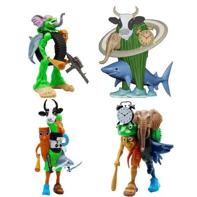 Italiaanse Tung Tung Tung Sahur Beeldje Model Tralalero Tralala Brainrot Monster Fusie Editie Anime Actiefiguur Ornament Speelgoed