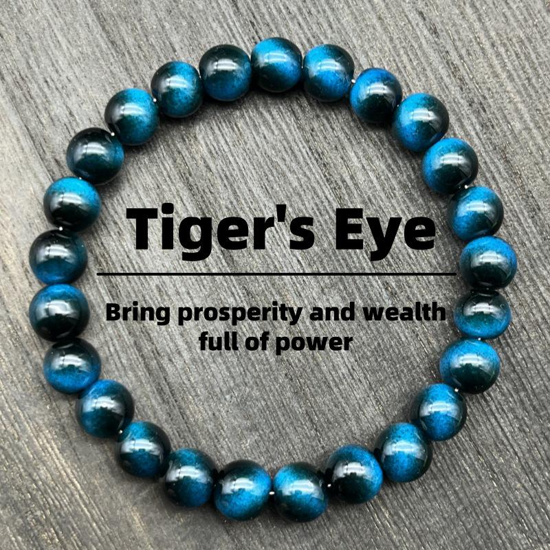 Tiger Eye Bracelet - Yellow, Red, Lapis Lazuli, Purple Tiger Eye Available