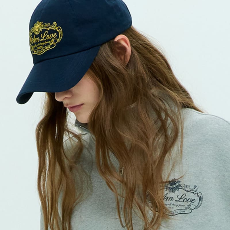 HACIE LOVE SYMBOL BALL CAP [NAVY]