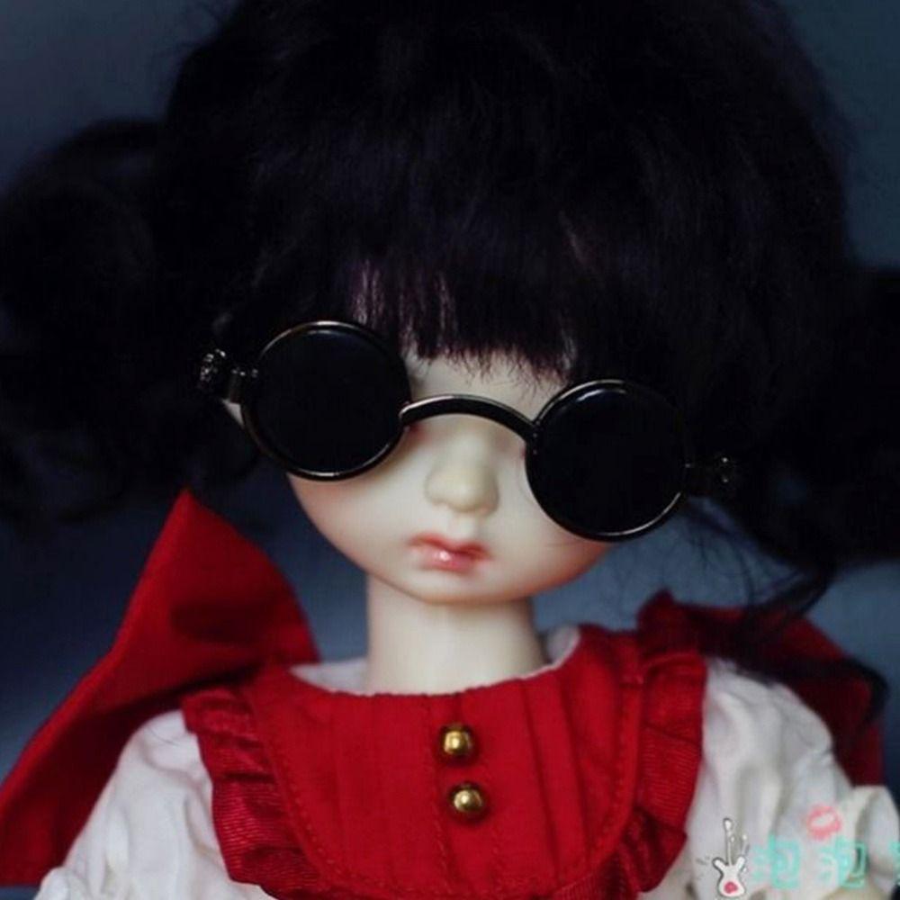 1/31/4 BJD Mini Plush Doll Cute Heart Frame Glasses Clothes For 10/15cm Dolls Plush Doll Eyeglasses