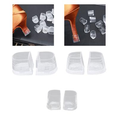 2 Pcs Silicone Heel Stoppers High Heel Protectors Heel Savers Heel Caps Latin Stiletto Dancing Covers for Woman Female