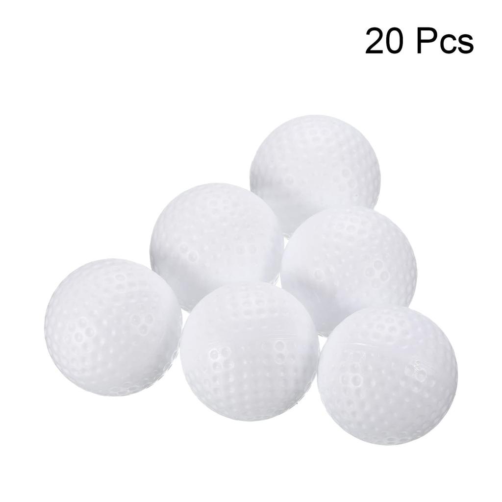 PATIKIL Golf Practice 41mm Hollow for Indoor and Outdoor Perfect for Flight Training and Swing Practice Balls, 20-Pack, Plastic, White, Use,