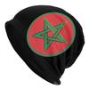 Moroccan Flag Bonnet Hats Autumn Winter Outdoor Skullies Beanies Hats Morocco for Unisex Women Summer Thermal Elastic Caps