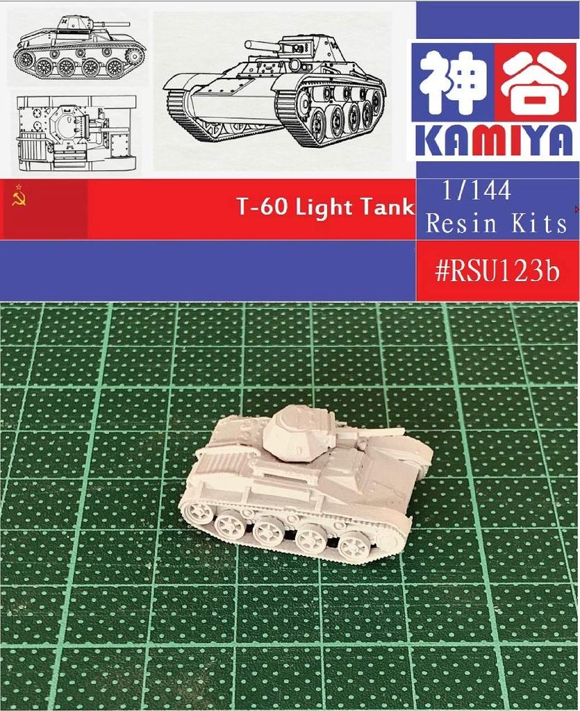Tanc ușor rusesc din Al Doilea Război Mondial 1/144 T-60 neasamblat (RSU123B)