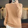 Women's 100% Pure Wool Lace Collar Round Neck Sweater - Autumn/Winter Plus Size Knit Pullover