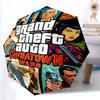 Urban Chaos Crime Folding Umbrella Durable Travel Light Printing Umbrella